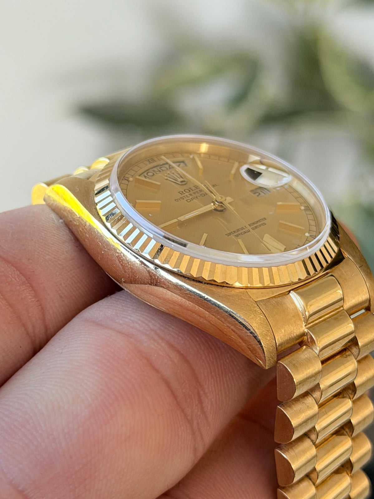 Rolex Day-Date 36 | 18038 | Champagne Stick Dial