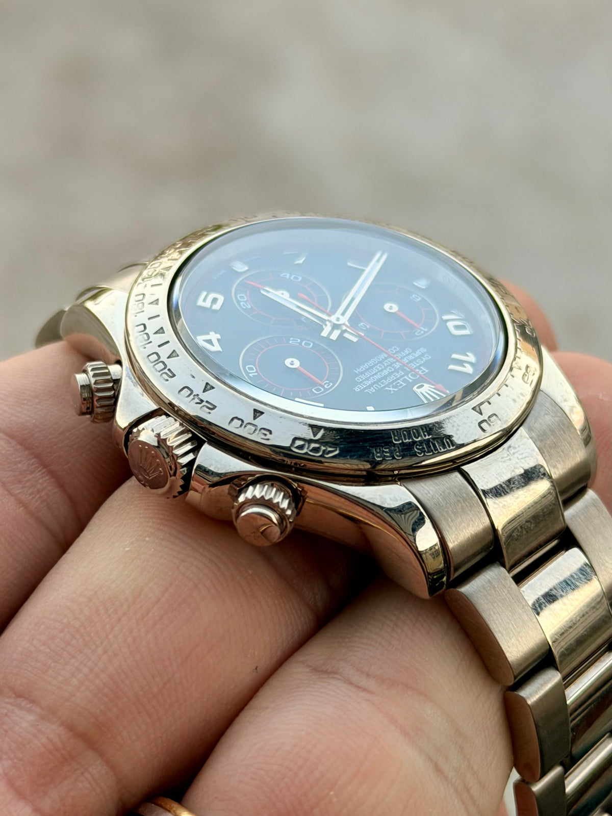 2009 Rolex Daytona | 116509 | White Gold | Black Racing Dial | Full Set