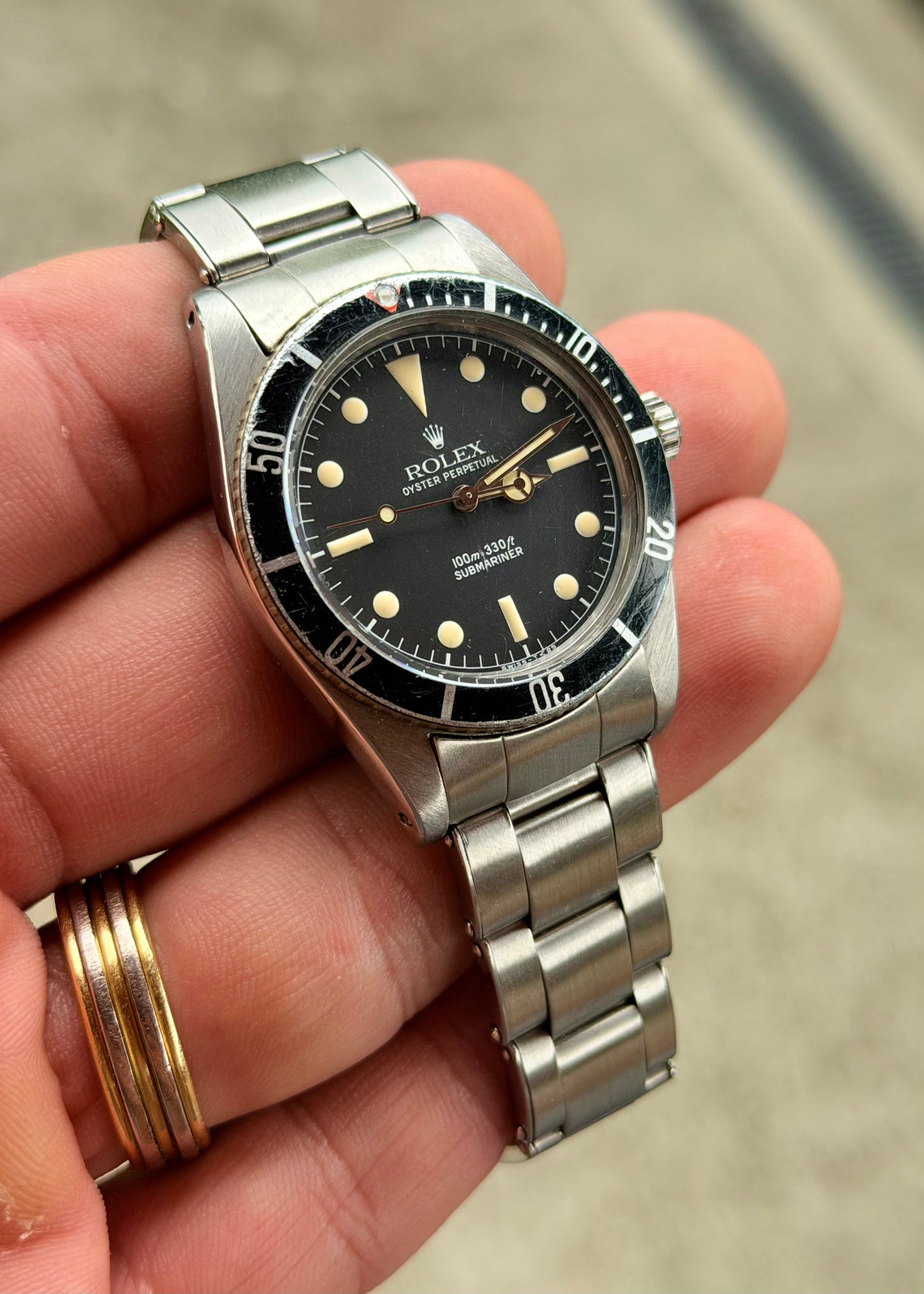 1958 Rolex Submariner 5508 with rare red hash insert