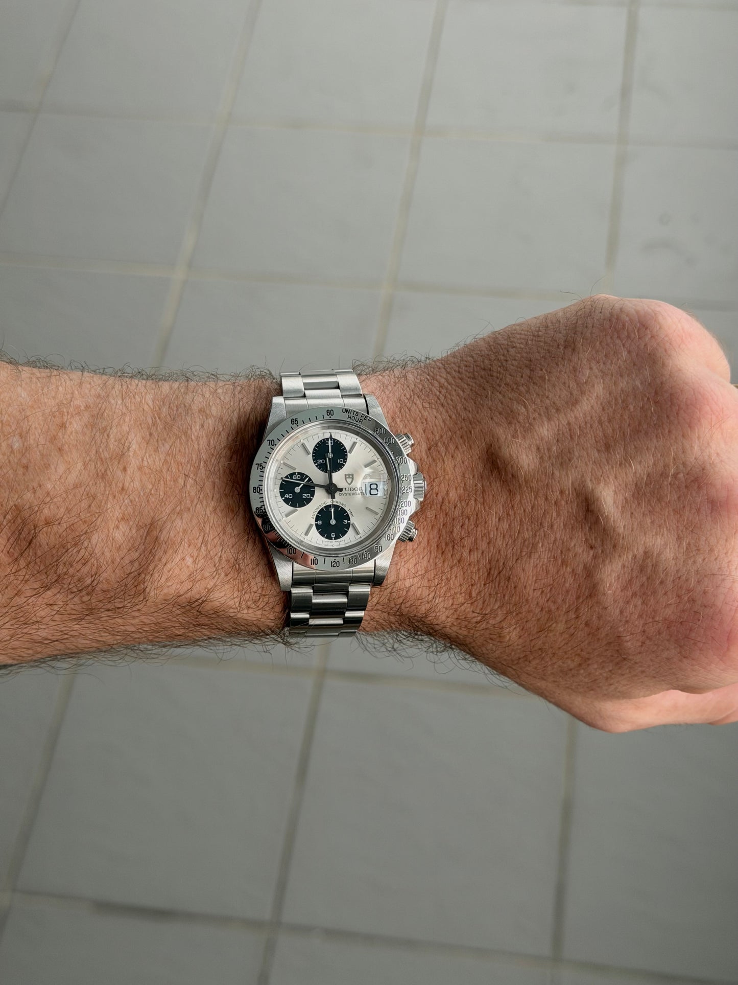 1993 Tudor Big Block Chronograph 79180 | Silver Panda Dial | Full Set
