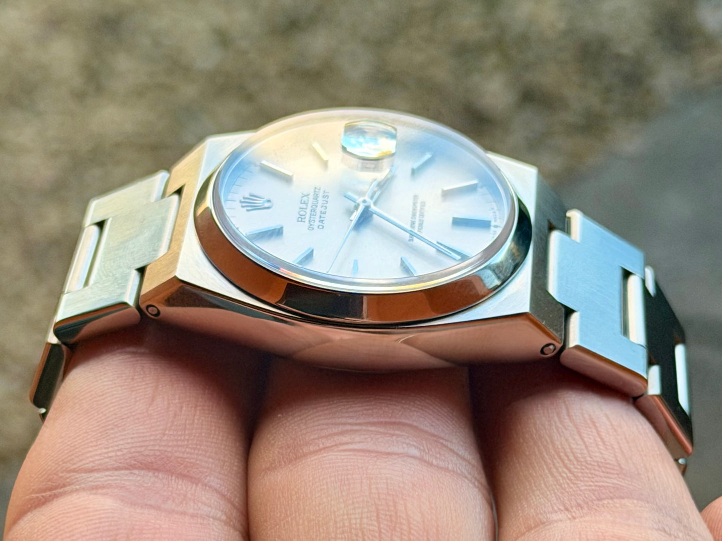 1991 Rolex Datejust OysterQuartz 17000 | 36mm Steel | Silver Sunburst Dial | Full collector Set