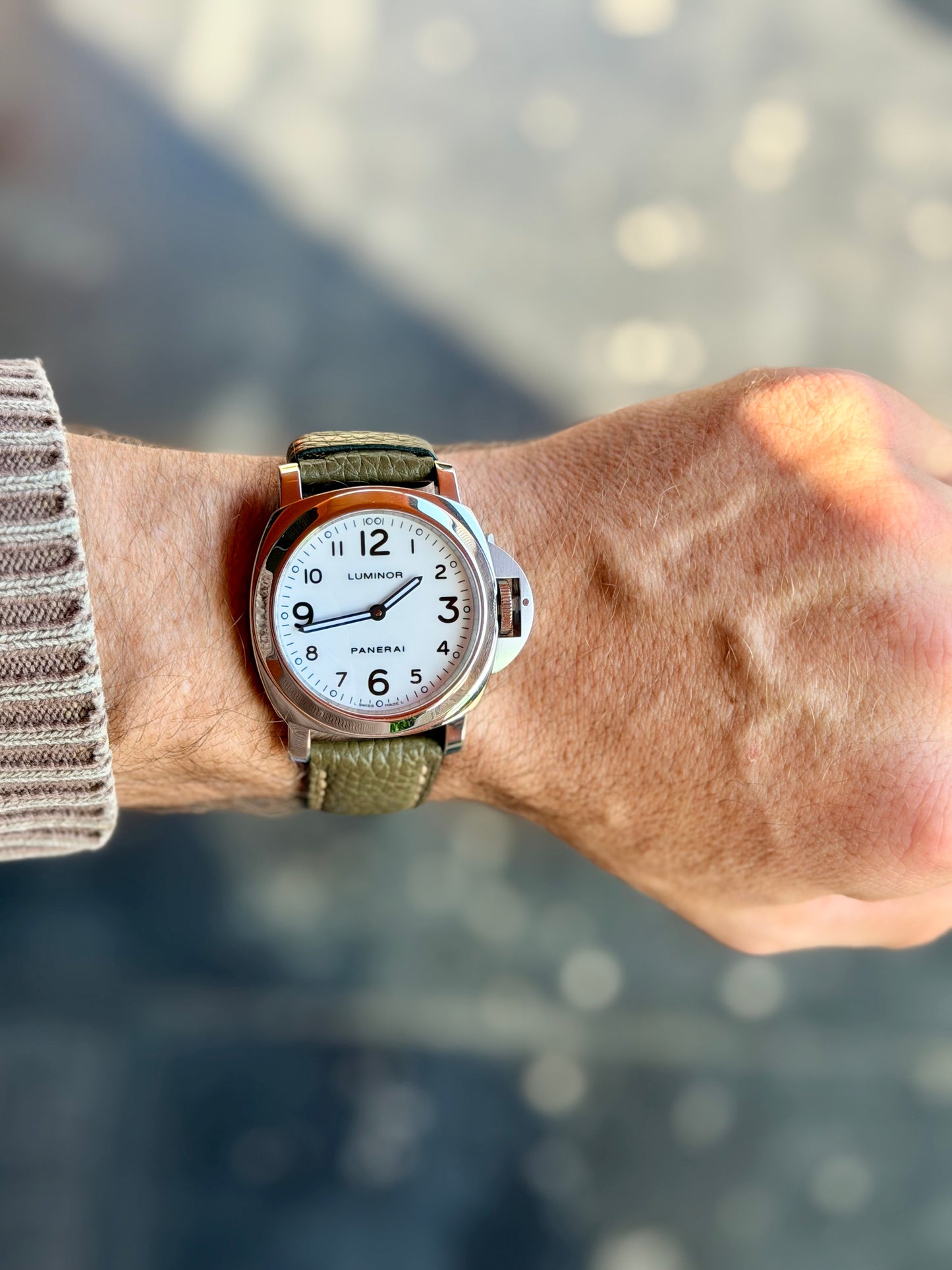 2010 Panerai Luminor Base | White Arabic Dial | Full Set | PAM00114