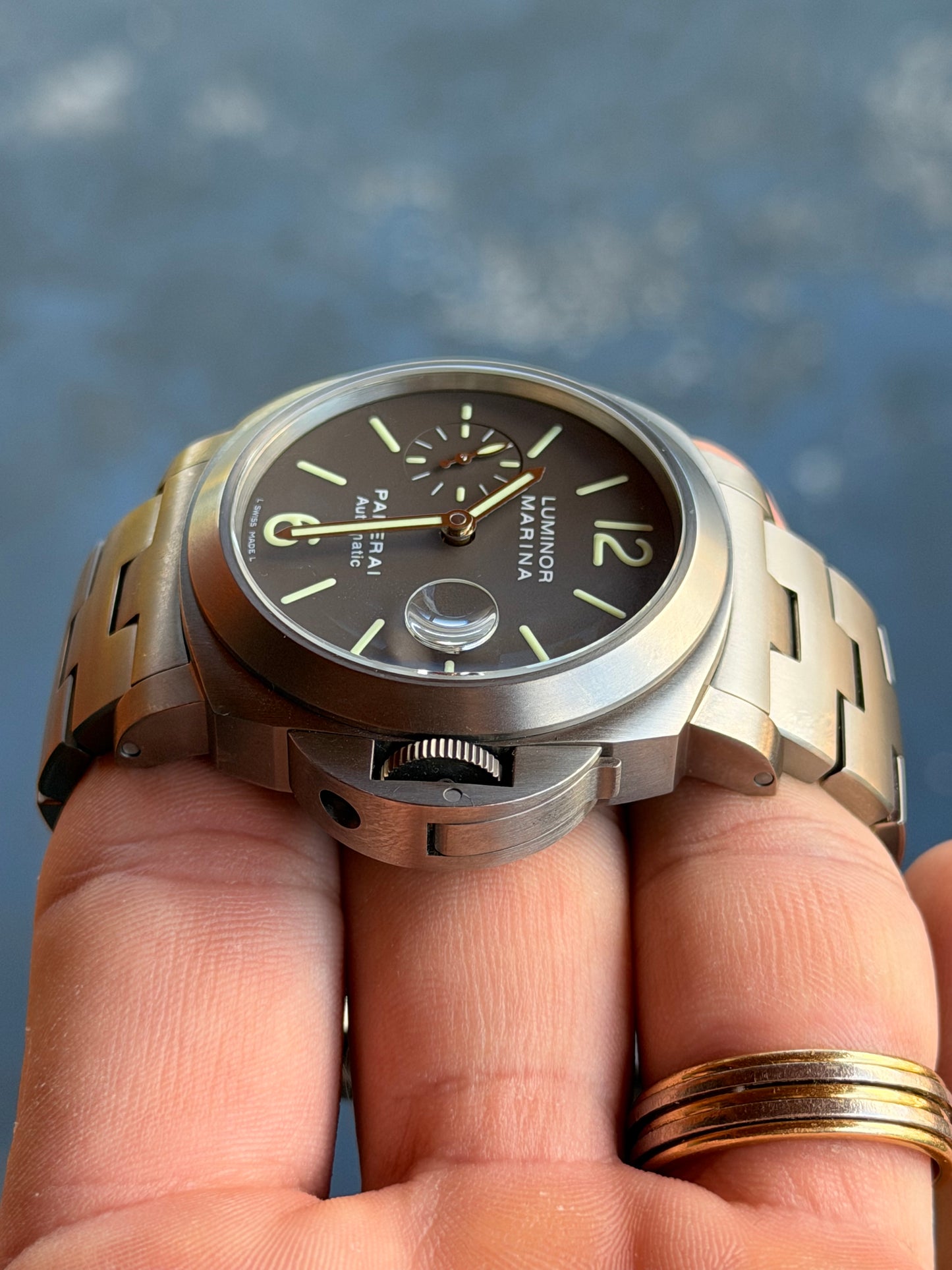 2010 Panerai Luminor Marina Automatic Titanium | PAM00296 | Tobacco Dial | Full Set