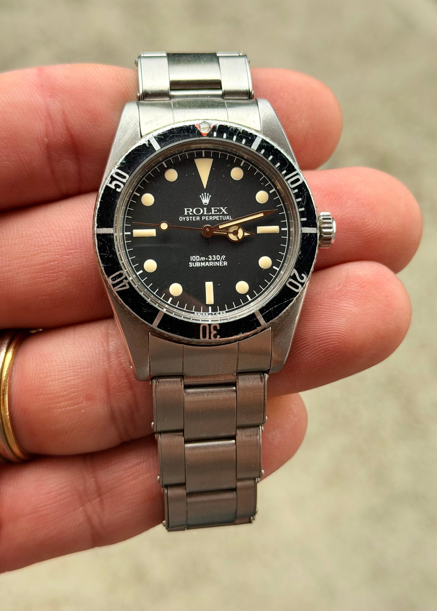 1958 Rolex Submariner 5508 with rare red hash insert