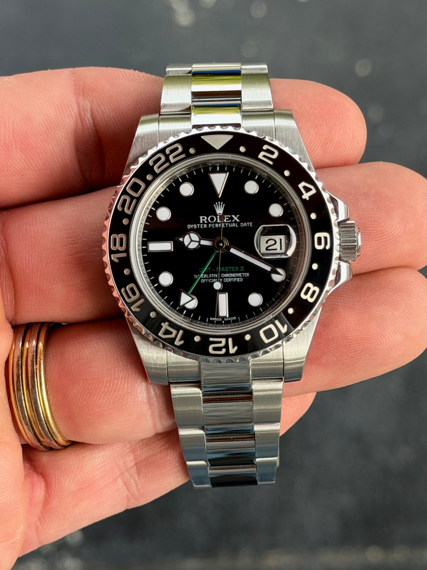 2012 Rolex GMT-Master II | Black Ceramic Bezel | Full Set | 116710LN