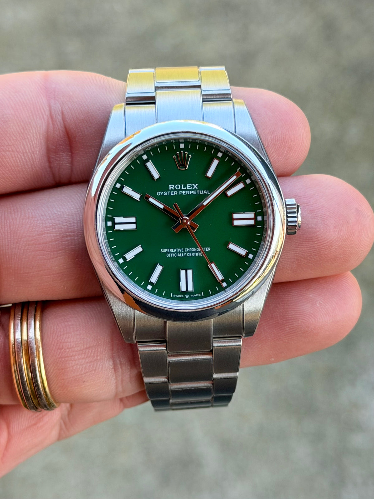 2025 Rolex Oyster Perpetual 41 | 134300 | Green Dial | Full Set | Noble Stickers
