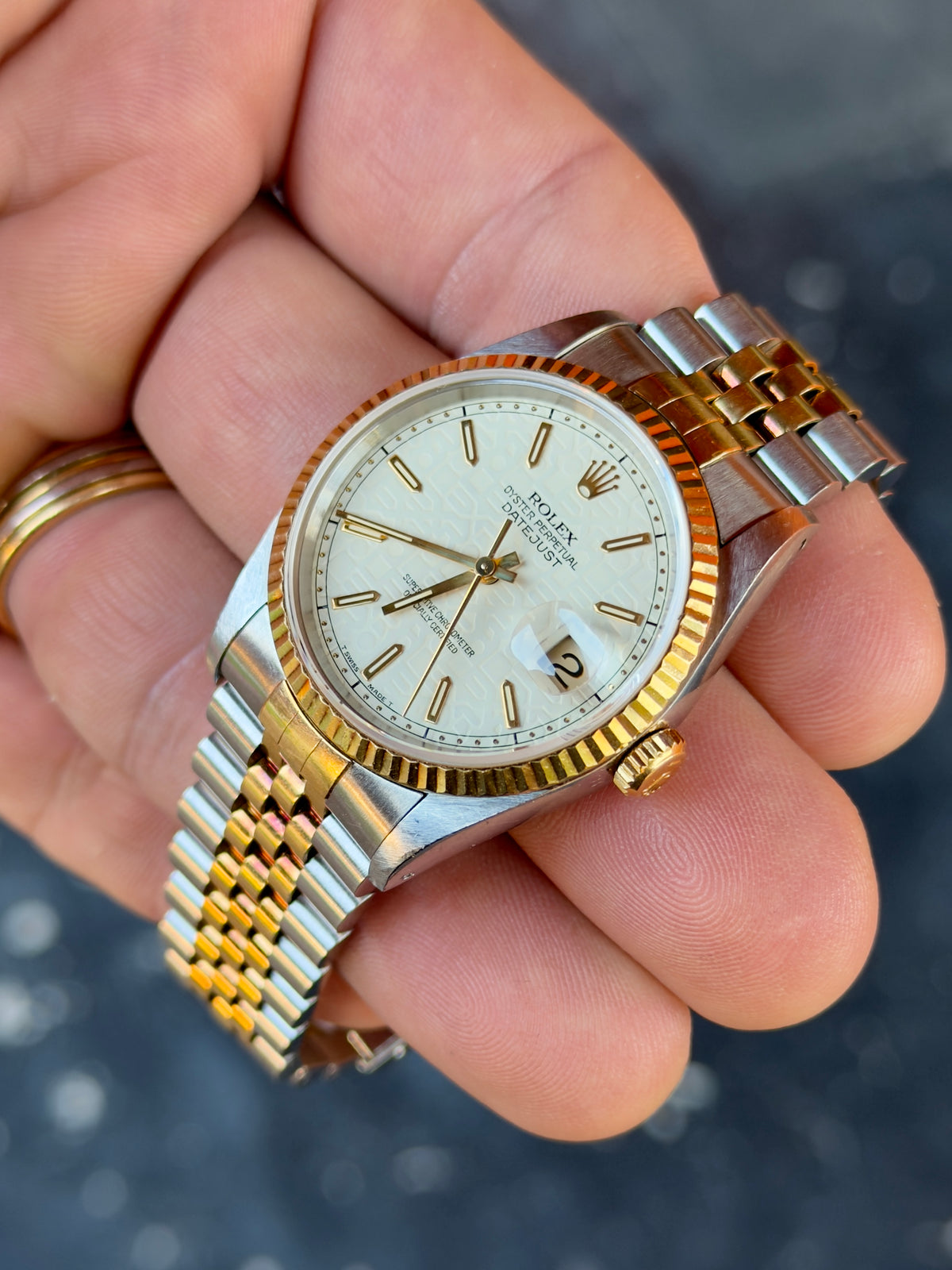 1991 Rolex Datejust 36 | 16233 | Ivory Anniversary Dial | X Serial