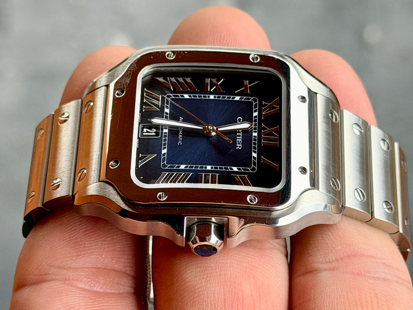 2024 Cartier Santos Large | Blue Dial | Full Set | WSSA0071