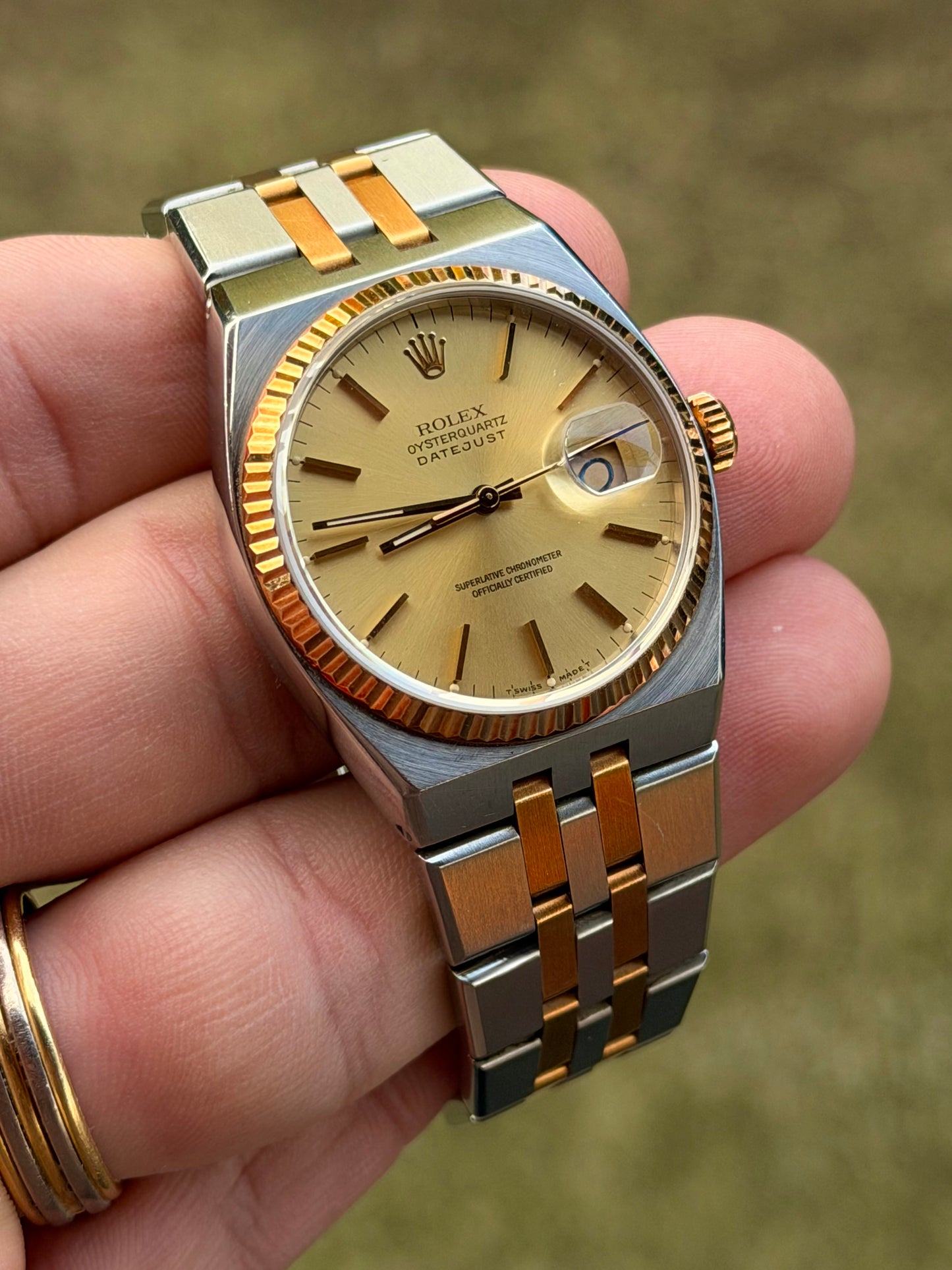 1986 Rolex Datejust OysterQuartz 17013 | Two Tone | 2020 Rolex Service