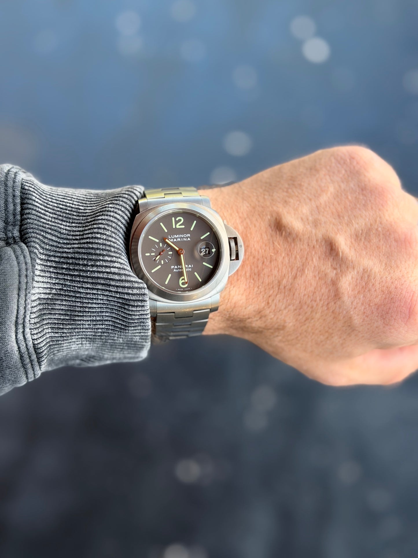 2010 Panerai Luminor Marina Automatic Titanium | PAM00296 | Tobacco Dial | Full Set