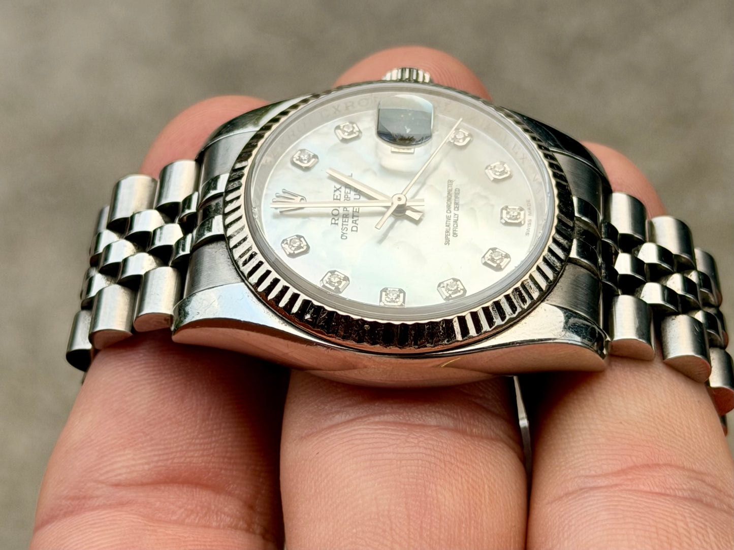 2010 Rolex Datejust 36 Factory Diamond MOP 116234