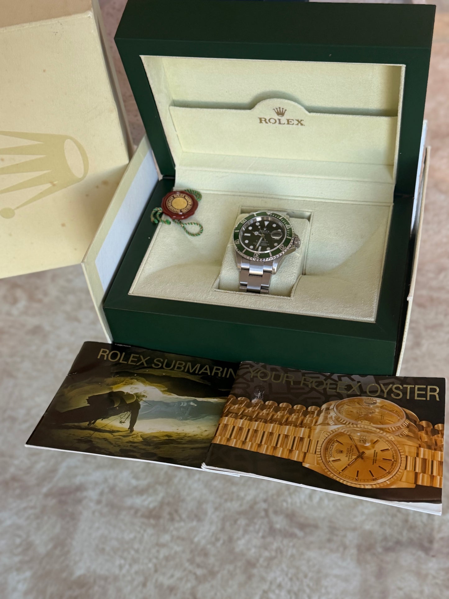 2005 Rolex Submariner Date “Kermit” | 16610LV | Box & Books