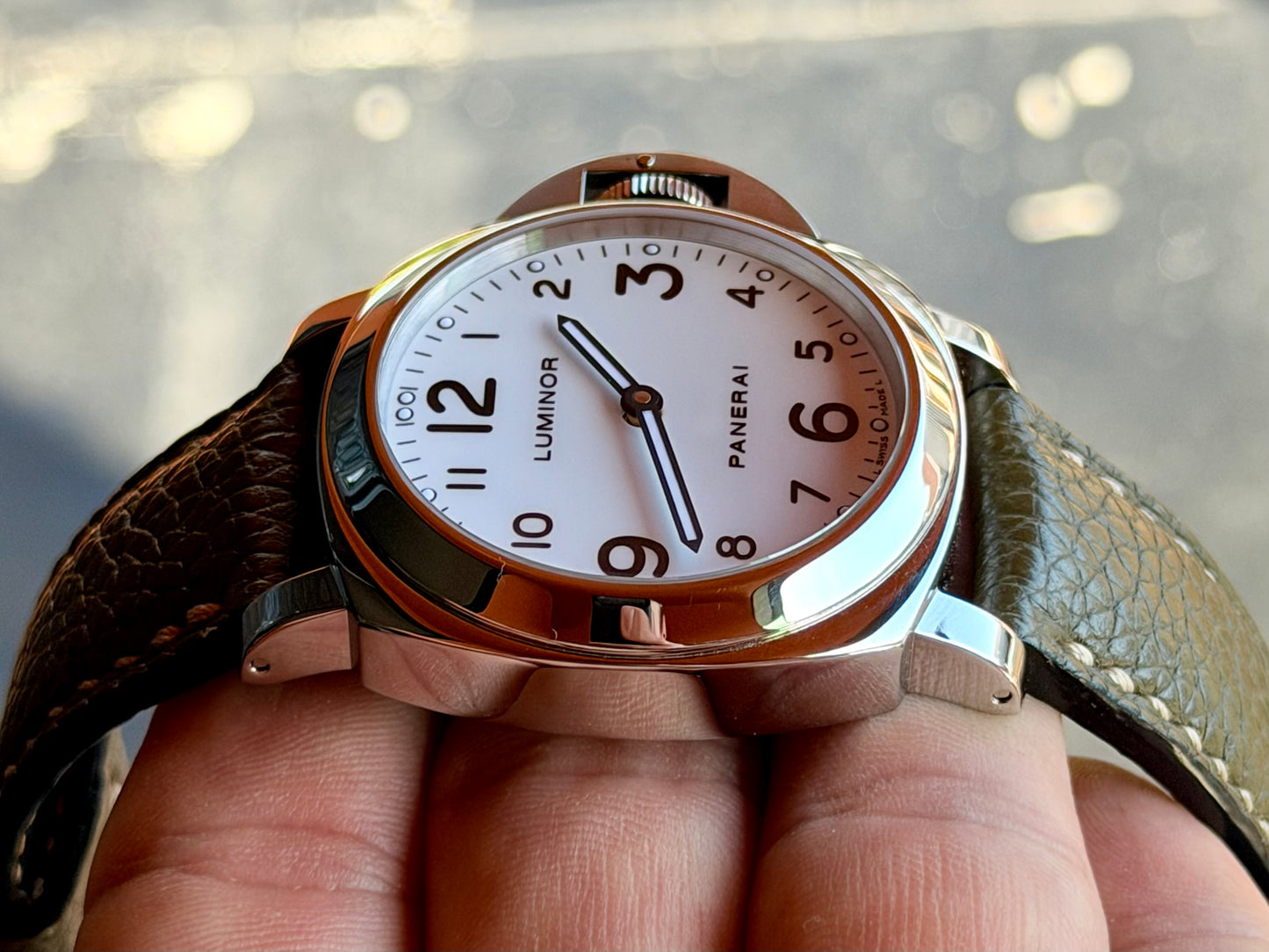 2010 Panerai Luminor Base | White Arabic Dial | Full Set | PAM00114
