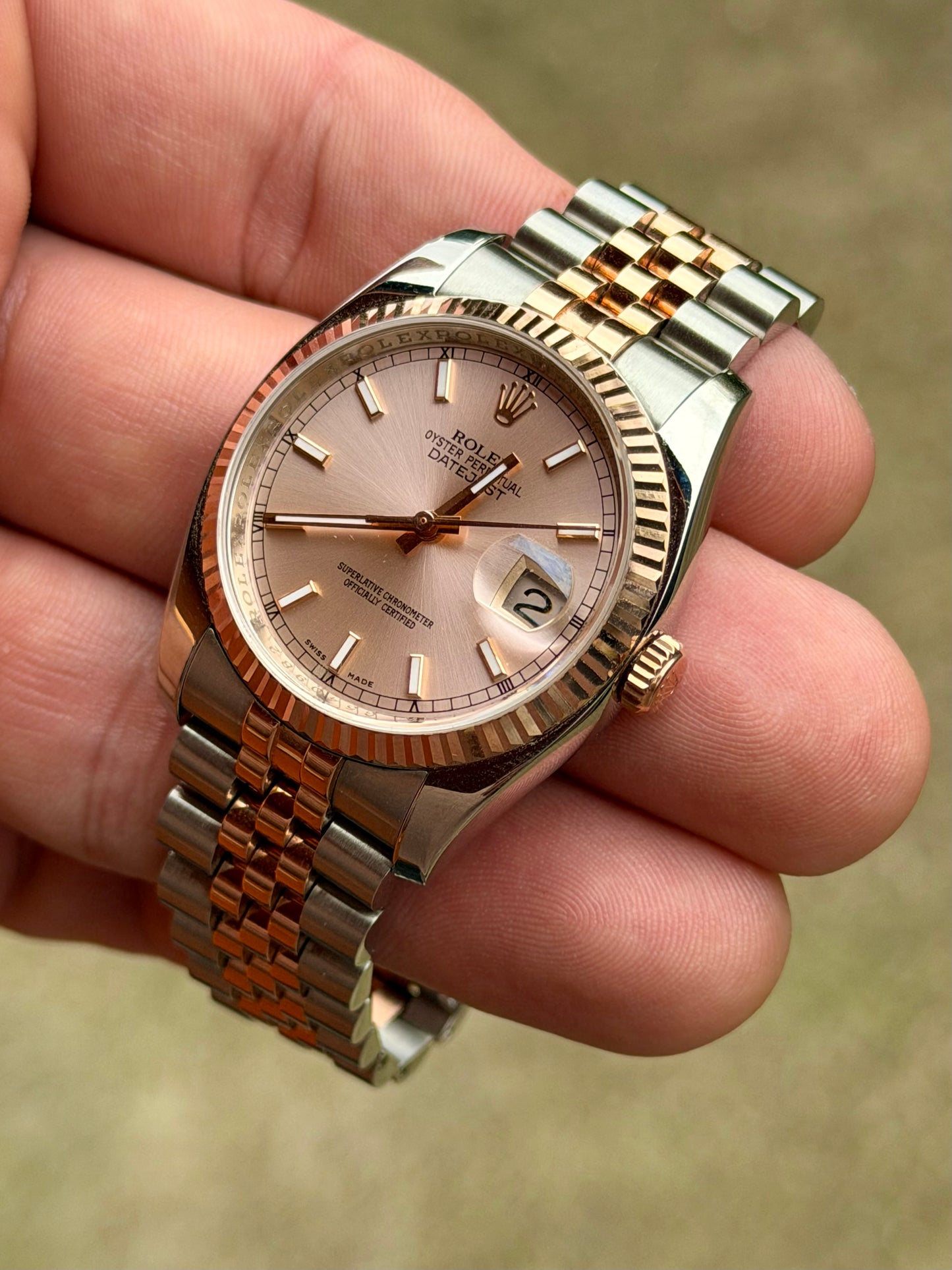 Rolex Datejust 36 | 116231 | Sundust | Rose Gold | Super Jubilee