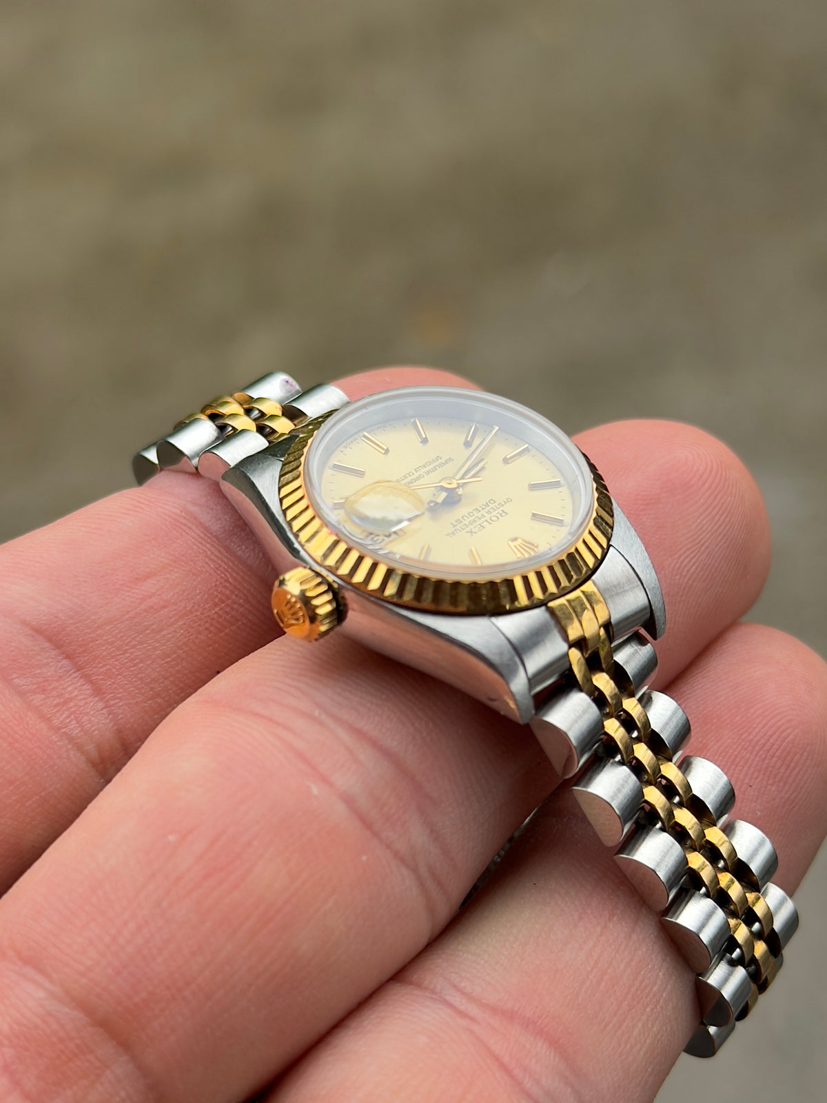 1990 Rolex Datejust 26 | 69173 | Champagne Dial | Two-Tone | Rolex Service Papers