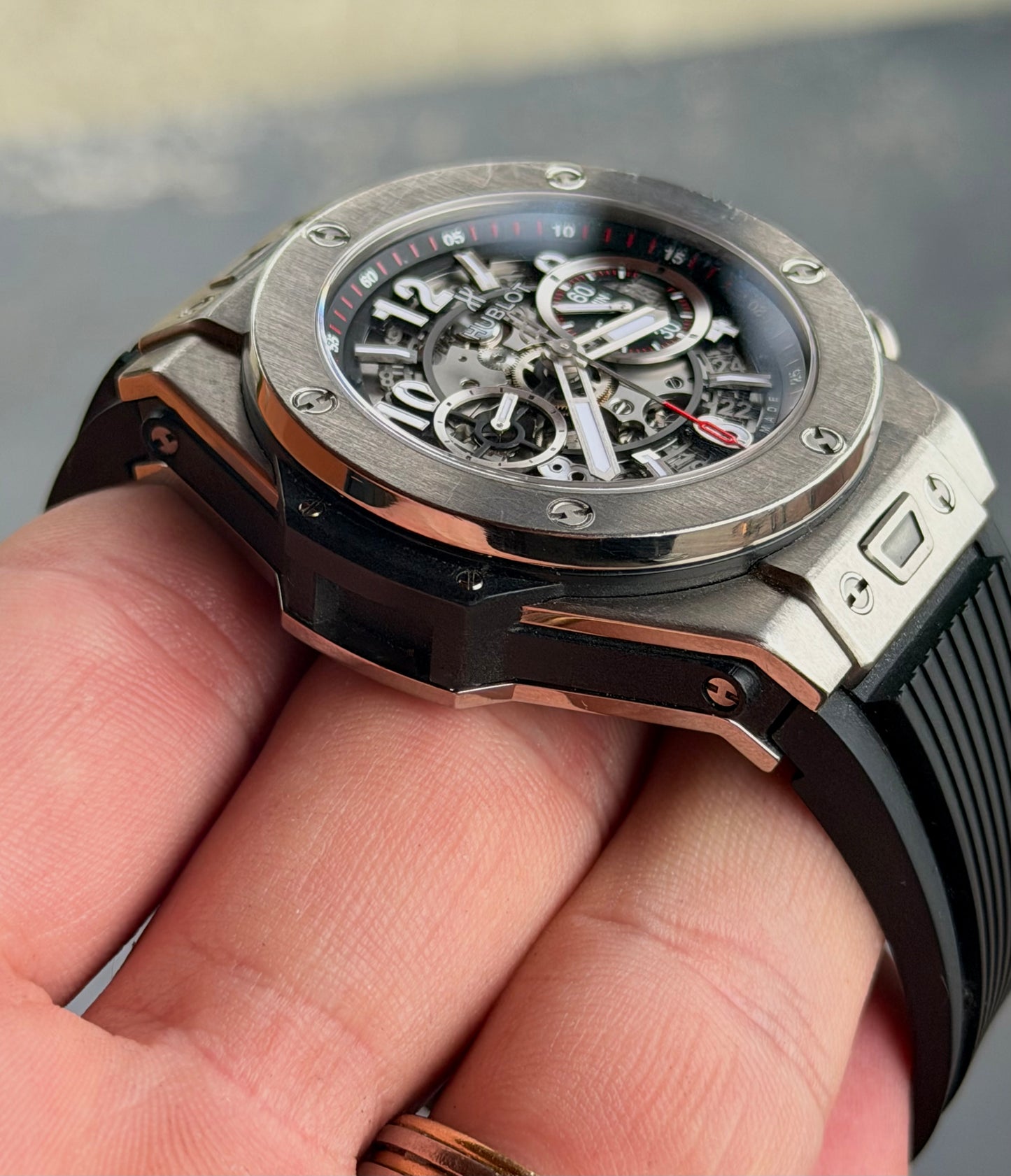 2016 Hublot Big Bang Unico Skeleton Titanium - Flyback Chronograph Full Set