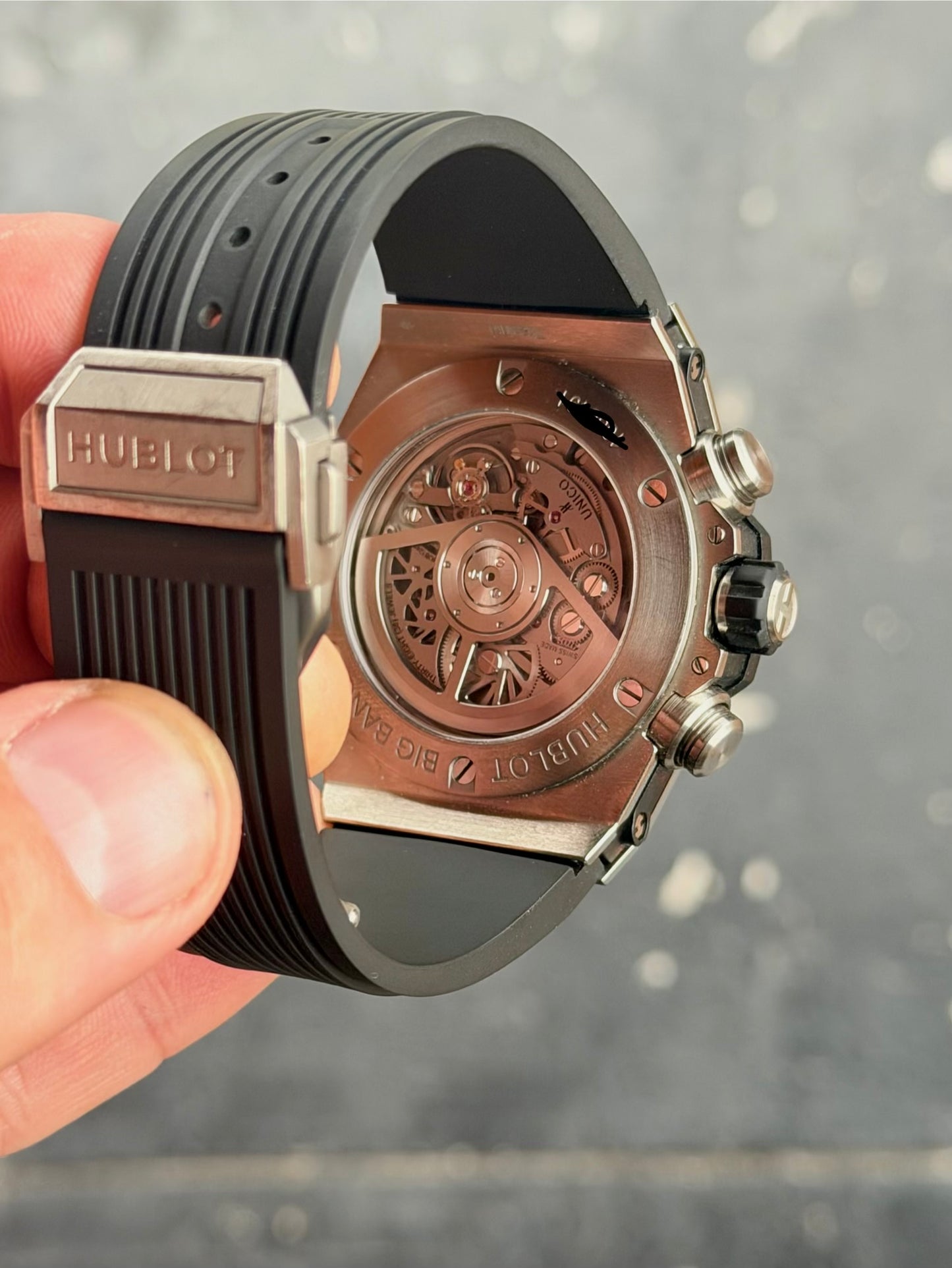 2016 Hublot Big Bang Unico Skeleton Titanium - Flyback Chronograph Full Set