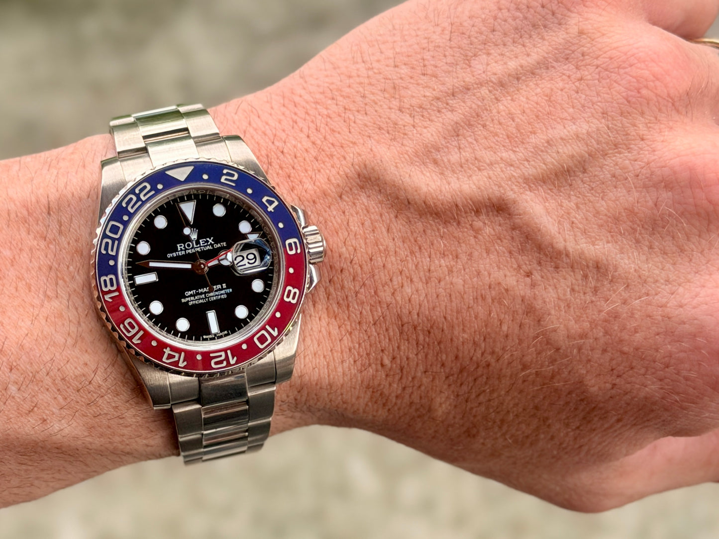 Rolex GMT-Master II 18k White GOLD 116719BLRO - Full Set