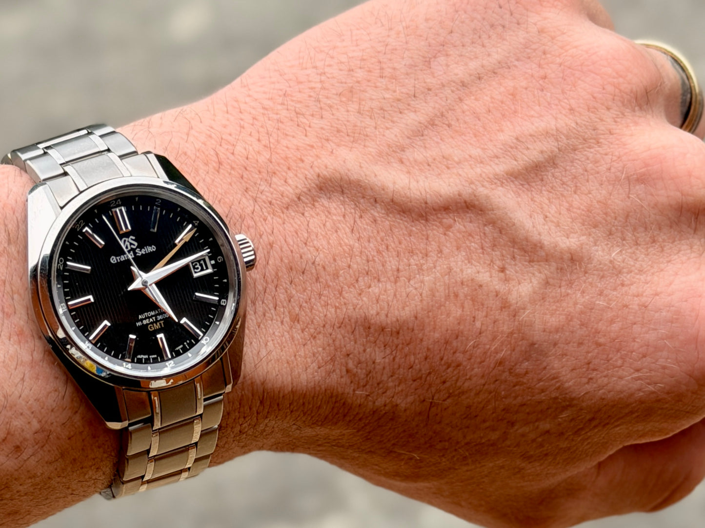 Grand Seiko SBGJ213 Titanium Hi-Beat GMT - Full Set
