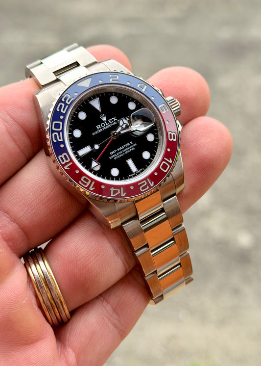 Rolex GMT-Master II 18k White GOLD 116719BLRO - Full Set