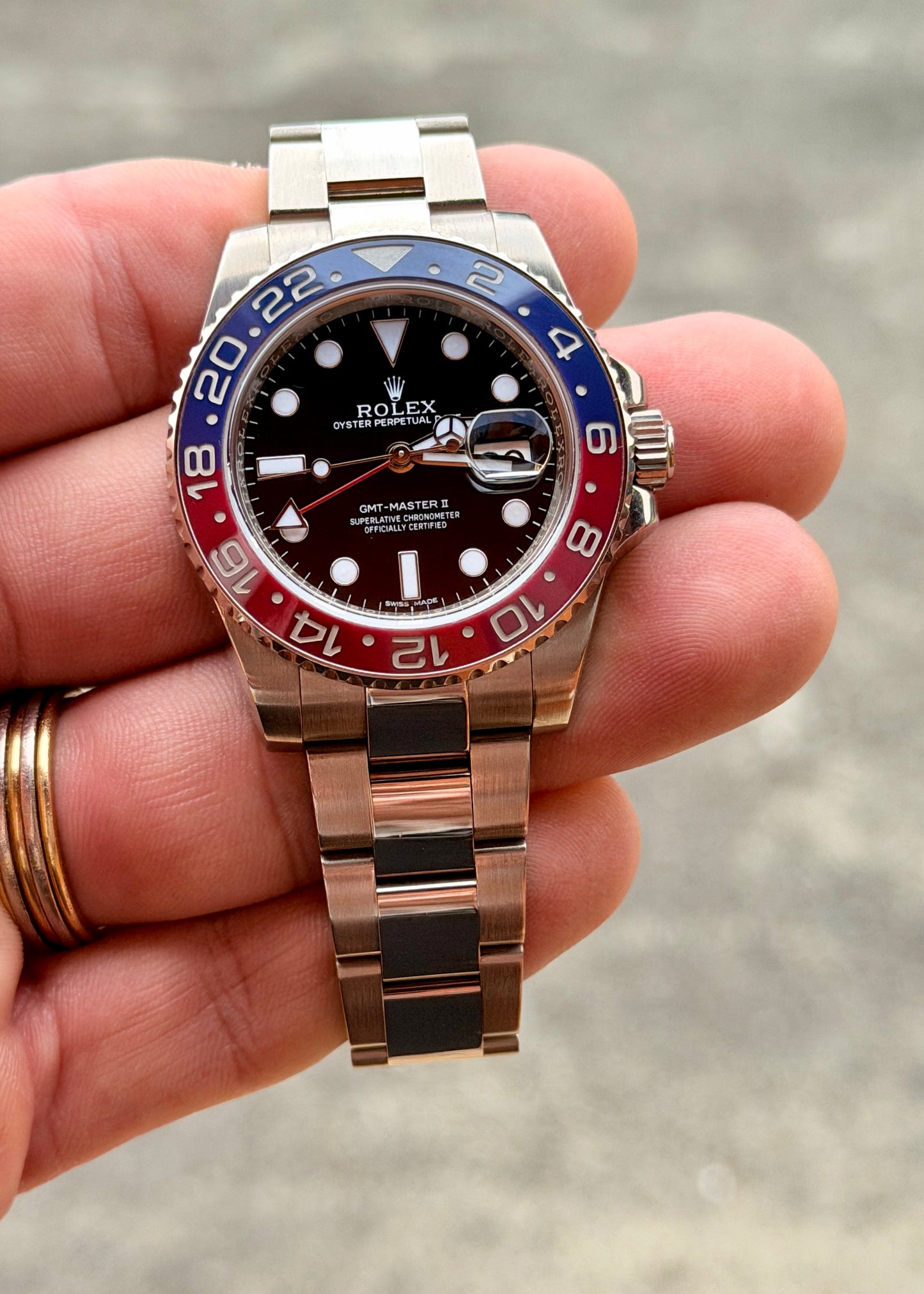 Rolex GMT-Master II 18k White GOLD 116719BLRO - Full Set