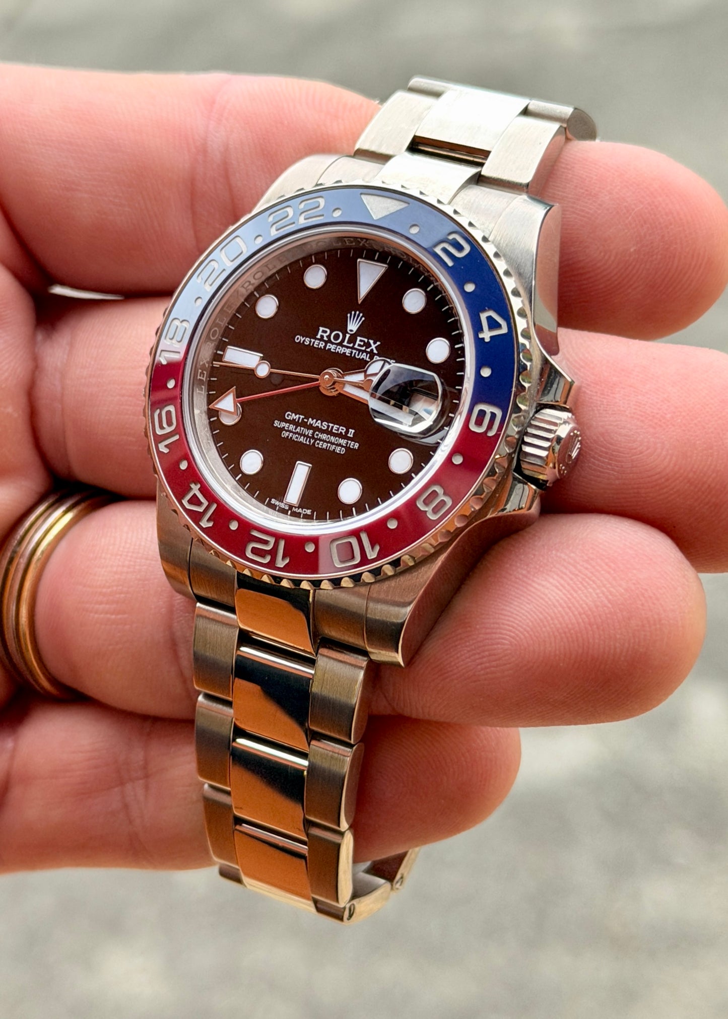Rolex GMT-Master II 18k White GOLD 116719BLRO - Full Set