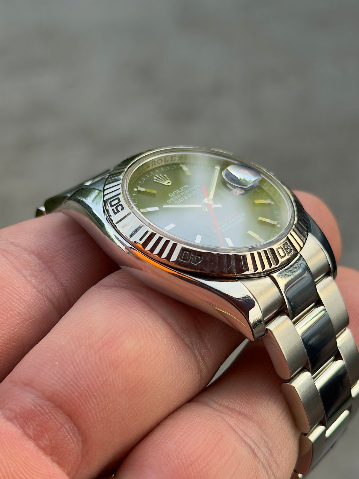 2007 Rolex Datejust 36 Turn-O-Graph | 116264 | Charcoal Dial | Box + Papers + RSC + COA